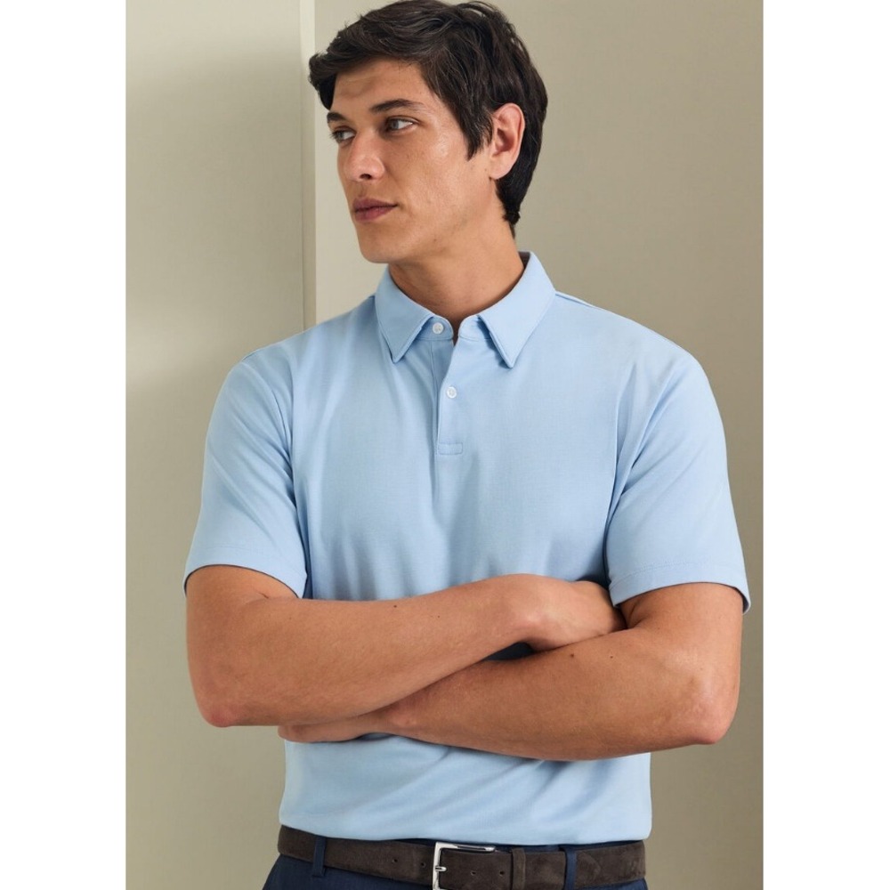 Charles Tyrwhitt Mens Smart Cotton Polo Sky Blue JEP0467SKY XL